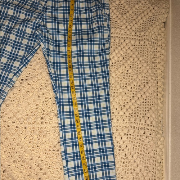PUMA Men's Golf Size 40 w/Zip and Pockets Blue Plaid Pants.  #214 - Picture 4 of 9